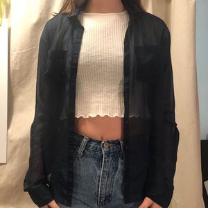 Abercrombie and Fitch blue plaid button down